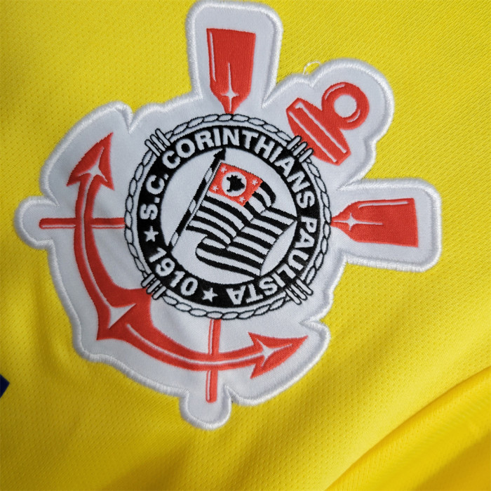 Retro Jersey 2014-2015 Corinthians Yellow Goalkeeper Soccer Jersey