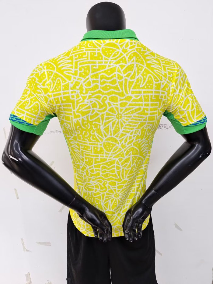 Player Version Brazil 2024 Home Soccer Jersey Brasil Football Shirt