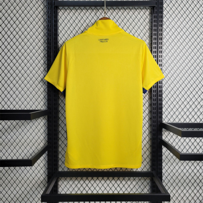 Retro Jersey 2014-2015 Corinthians Yellow Goalkeeper Soccer Jersey