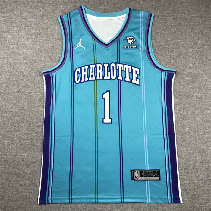 Charlotte Hornets 1 BALL Green Basketball Shirt NBA Jersey