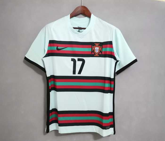 Retro Jersey Portugal 2020 BRUNO 17 Away Soccer Jersey Vintage Football Shirt