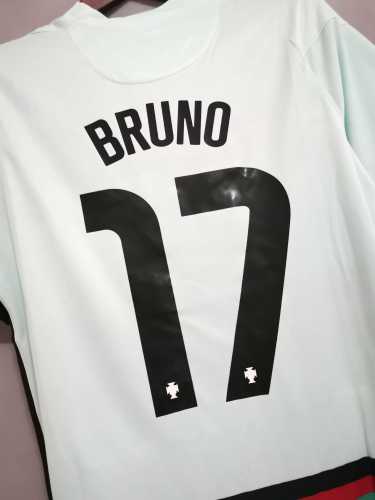 Retro Jersey Portugal 2020 BRUNO 17 Away Soccer Jersey Vintage Football Shirt