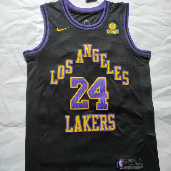 Los Angeles Lakers 24 KOBE BRYANT Black/Purple NBA Jersey Basketball Shirt