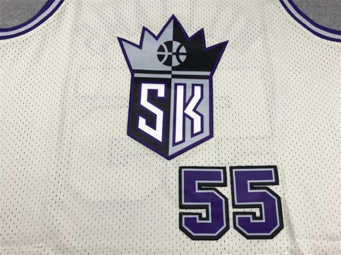 Mitchell&Ness Sacramento Kings 55 JASON WILLIAMS Cream White NBA Jersey Basketball Shirt