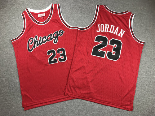 Youth Mitchell&ness 1984-85 Chicago Bulls Red Basketball Shirt 23 JORDAN Kids NBA Jersey