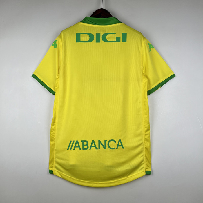 Fan Version 2023-2024 Deportivo La Coruña Away Yellow Soccer Jersey Camisetas de Futbol