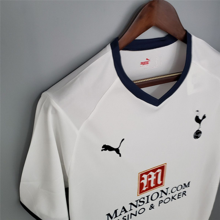 Retro Jersey 2008-2009 TOT Home White Soccer Jersey Spurs Vintage Football Shirt