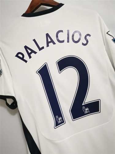 with EPL Patch Retro Jersey 2008-2009 TOT PALACIOS 12 Home White Soccer Jersey Spurs Vintage Football Shirt