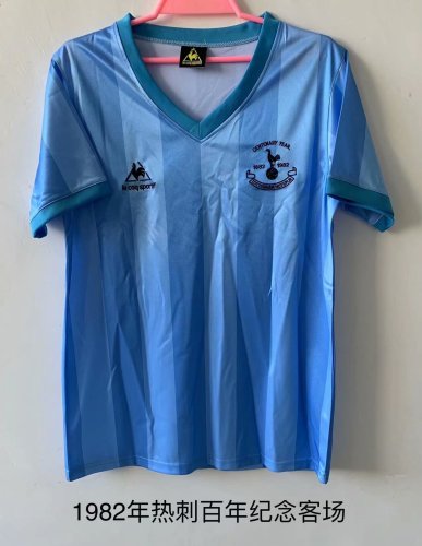 Retro Jersey 1982 TOT Away Blue Centennial Edition Soccer Jersey Spurs Vintage Football Shirt