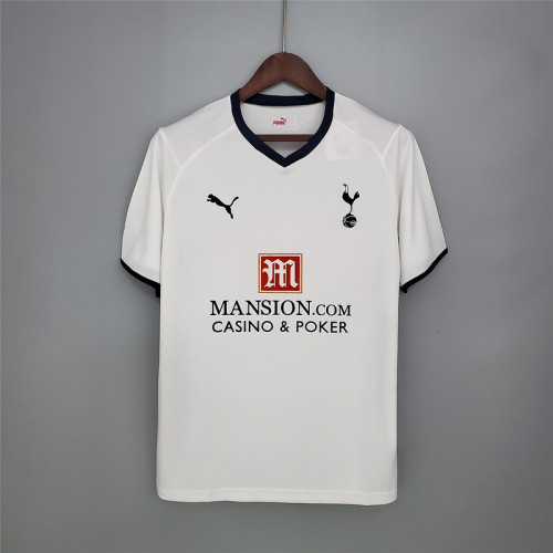 Retro Jersey 2008-2009 TOT Home White Soccer Jersey Spurs Vintage Football Shirt