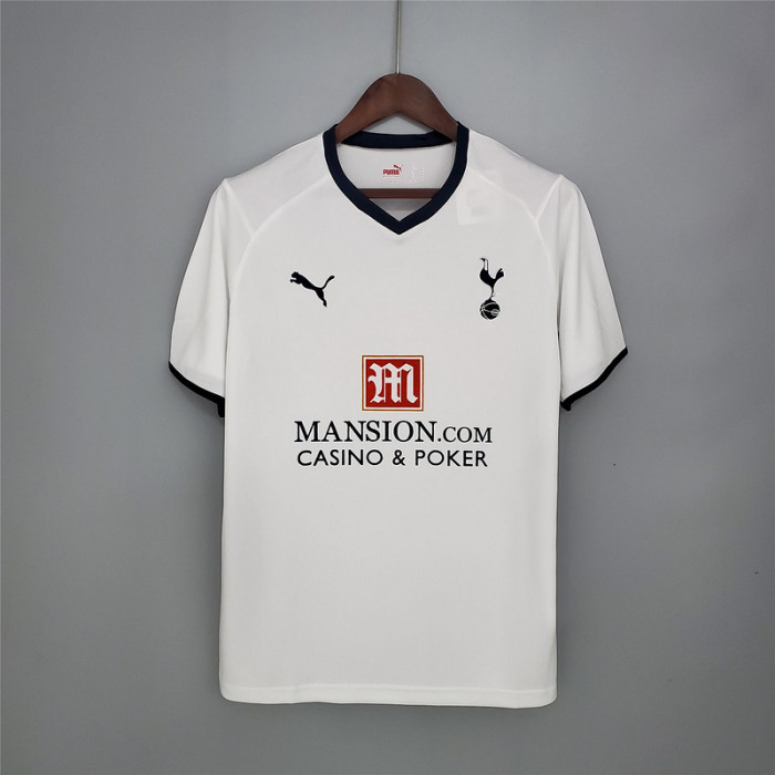 Retro Jersey 2008-2009 TOT Home White Soccer Jersey Spurs Vintage Football Shirt