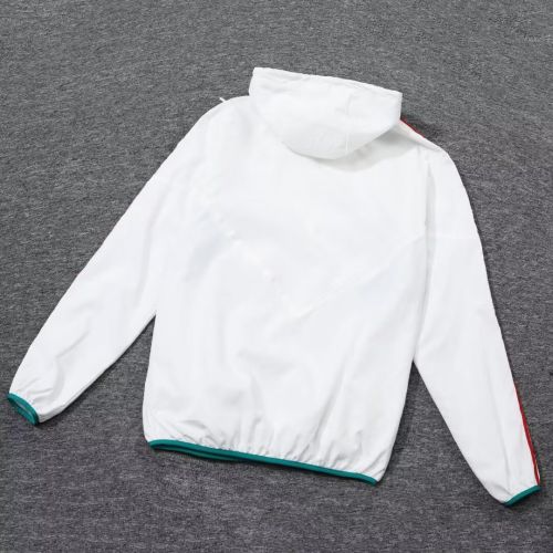2023-2024 Manchester United White/Green/Red Soccer Windbreaker Jacket