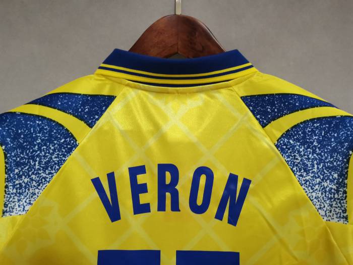 Retro Jersey 1995-1997 Parma VERON 10 Yellow Soccer Jersey Vintage Football Shirt