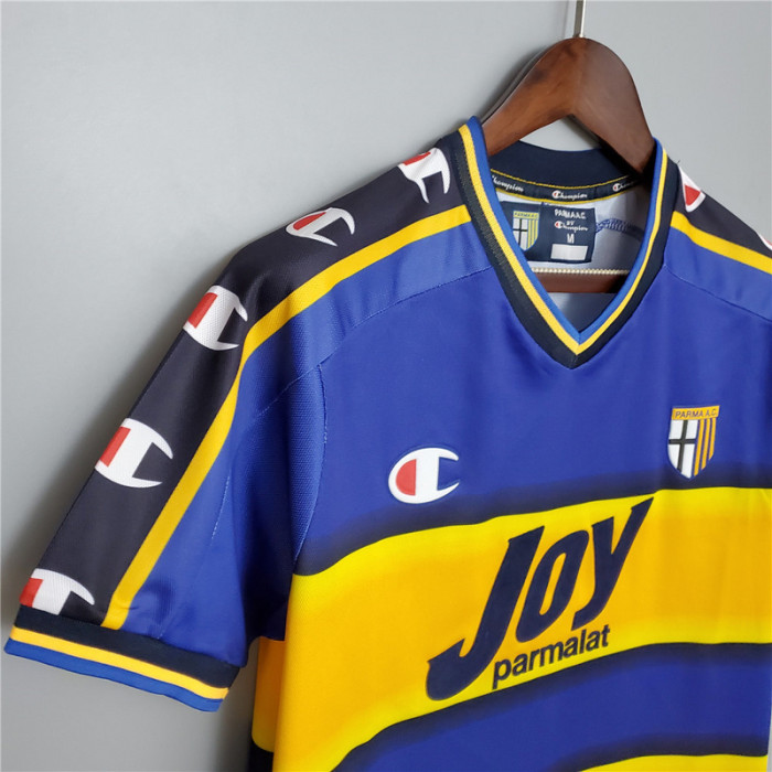 Retro Jersey 2001-2002 Parma 9 ADRIANO Home Soccer Jersey Vintage Football Shirt