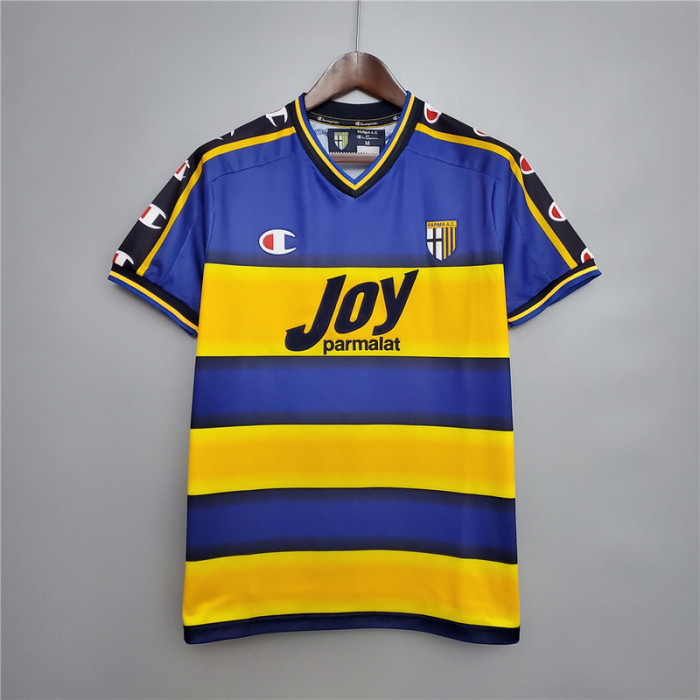 Retro Jersey 2001-2002 Parma 9 ADRIANO Home Soccer Jersey Vintage Football Shirt
