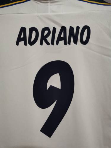 Retro Jersey 2002-2003 Parma 9 ADRIANO Away White Soccer Jersey Vintage Football Shirt