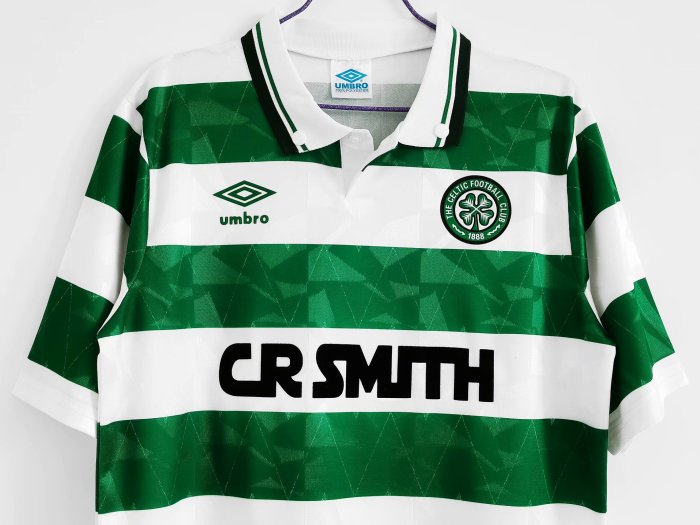 Retro Jersey 1989-1991 Celtic Home Soccer Jersey Vintage Football Shirt