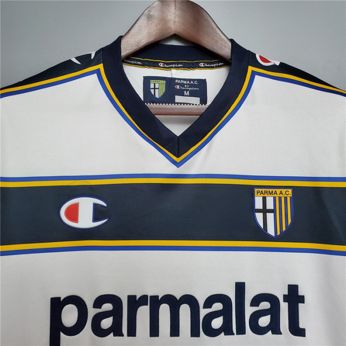 Retro Jersey 2002-2003 Parma 10 NAKATA Away White Soccer Jersey Vintage Football Shirt