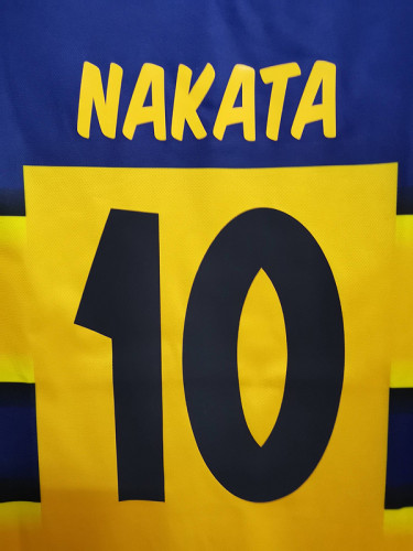 Retro Jersey 2001-2002 Parma 10 NAKATA Home Soccer Jersey Vintage Football Shirt