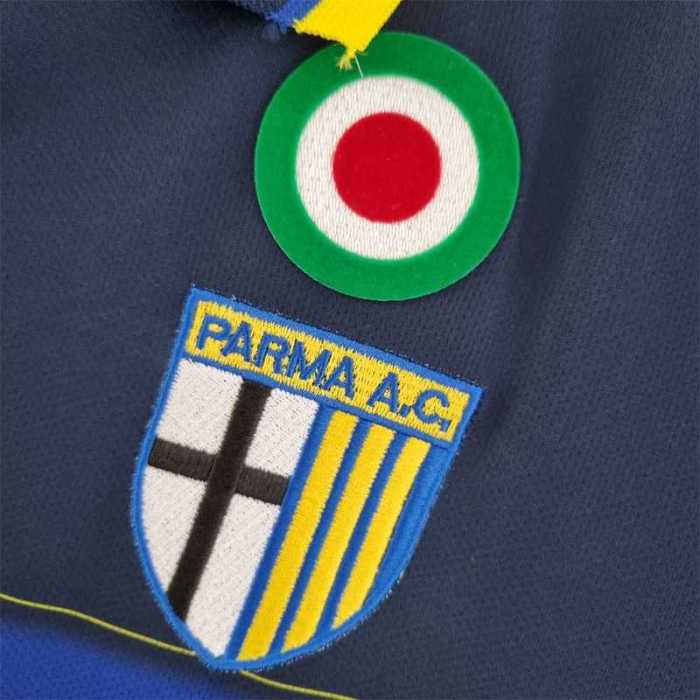 Retro Jersey 1999-2000 Parma Away Black Soccer Jersey Vintage Football Shirt