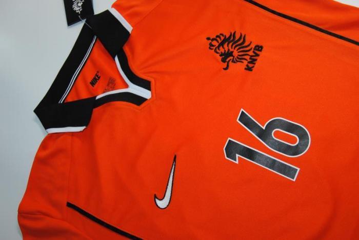 Retro Jersey 1998 Netherlands DAVIDS 16 Home Soccer Jersey Vintage Holland Football Shirt