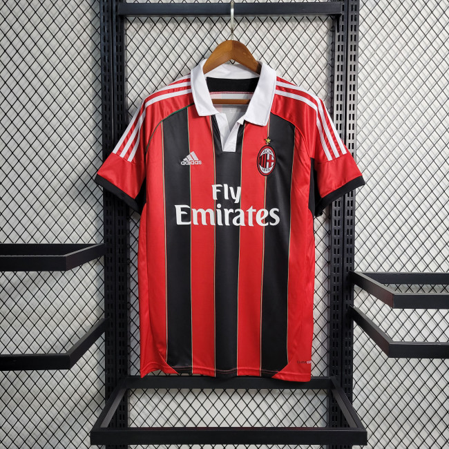 Retro Jersey AC Maillot 2012-2013 AC Milan Vintage Home Soccer Jersey Football Shirt