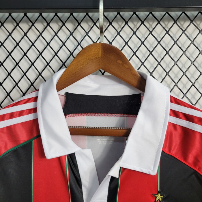 Retro Jersey AC Maillot 2012-2013 AC Milan Vintage Home Soccer Jersey Football Shirt