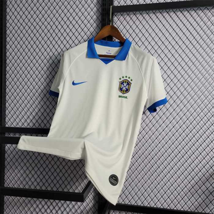 Retro Jersey 2019 Brazil Away White Soccer Jersey Vintage Brasil Camisetas de Futbol