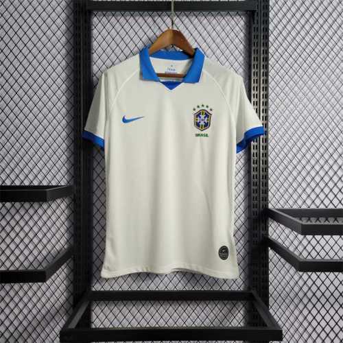 Retro Jersey 2019 Brazil Away White Soccer Jersey Vintage Brasil Camisetas de Futbol