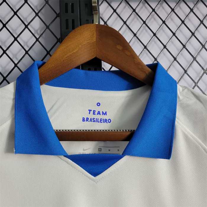 Retro Jersey 2019 Brazil Away White Soccer Jersey Vintage Brasil Camisetas de Futbol