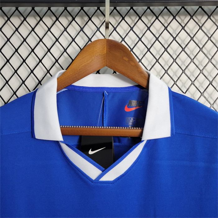 Retro Jersey 1997 Brazil Away Blue Soccer Jersey Vintage Brasil Camisetas de Futbol