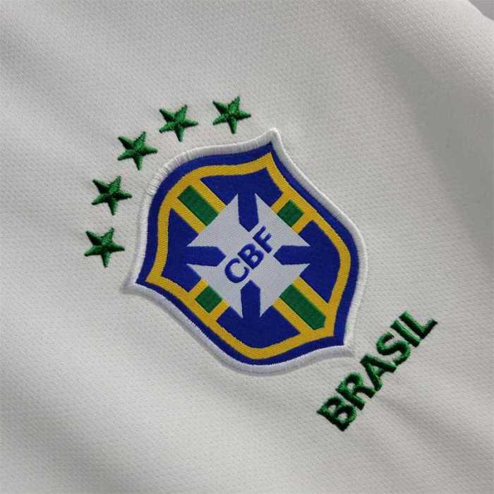 Retro Jersey 2019 Brazil Away White Soccer Jersey Vintage Brasil Camisetas de Futbol