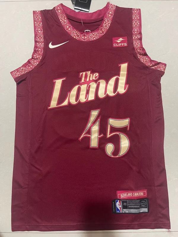 2024 Cleveland Cavaliers 45 MITCHELL Maroon NBA Jersey