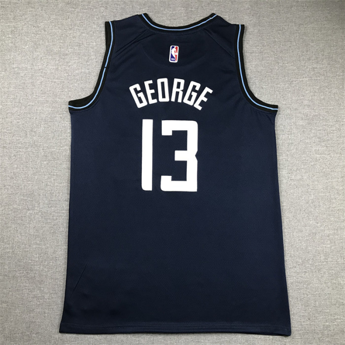 2024 City Edition Los Angeles Clippers 13 GEORGE Dark Blue NBA Jersey Basketball Shirt