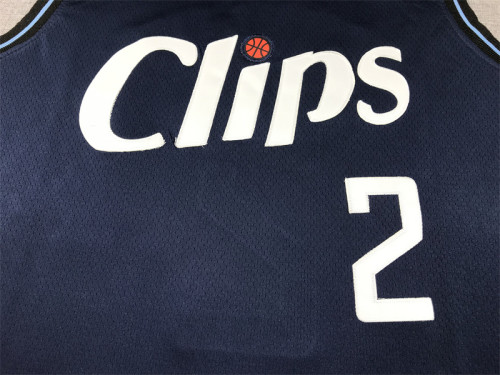 2024 City Edition Los Angeles Clippers 2 LEONARD Dark Blue NBA Jersey Basketball Shirt