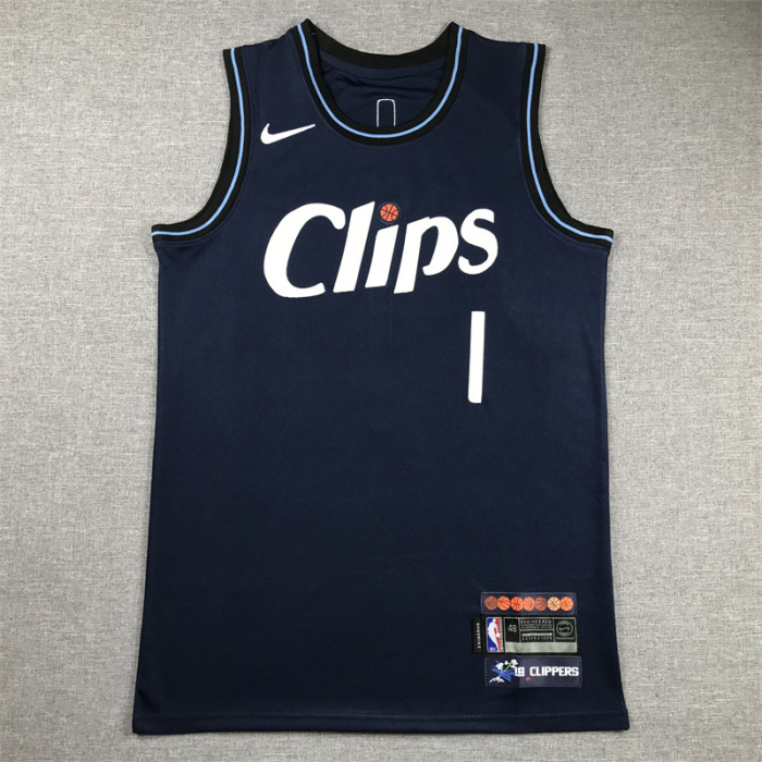2024 City Edition Los Angeles Clippers 1 HARDEN Dark Blue NBA Jersey Basketball Shirt