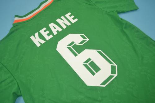 Retro Jersey 1994 Ireland KEANE 6 Home Soccer Jersey Vintage Football Shirt