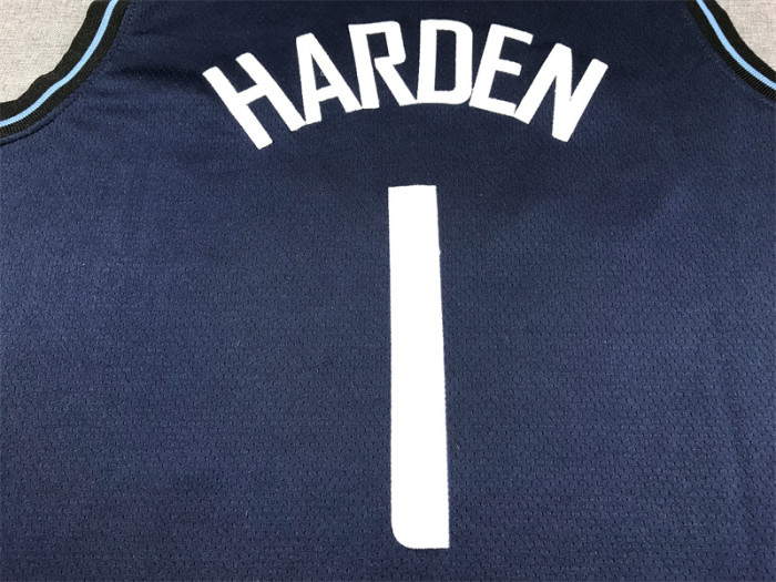 2024 City Edition Los Angeles Clippers 1 HARDEN Dark Blue NBA Jersey Basketball Shirt