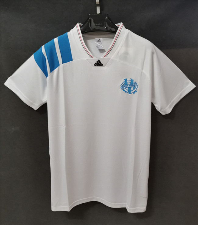 Retro Jersey 1993 Marseille 25th Anniversary Version White Soccer Jersey