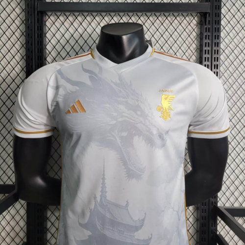 Player Version 2023 Japan White Dragon Soccer Jersey