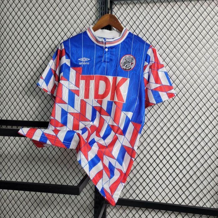 Retro Jersey 1990 Ajax Away Soccer Jersey Vintage Football Shirt