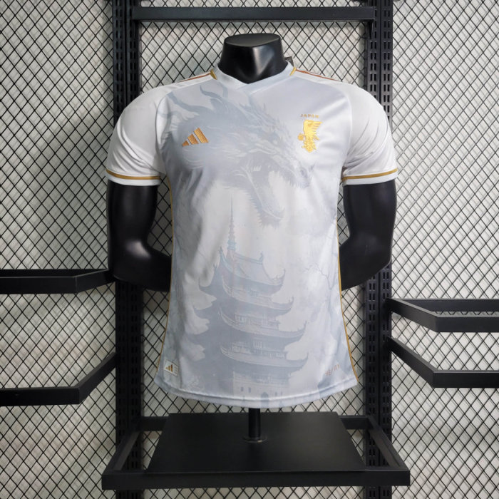 Player Version 2023 Japan White Dragon Soccer Jersey