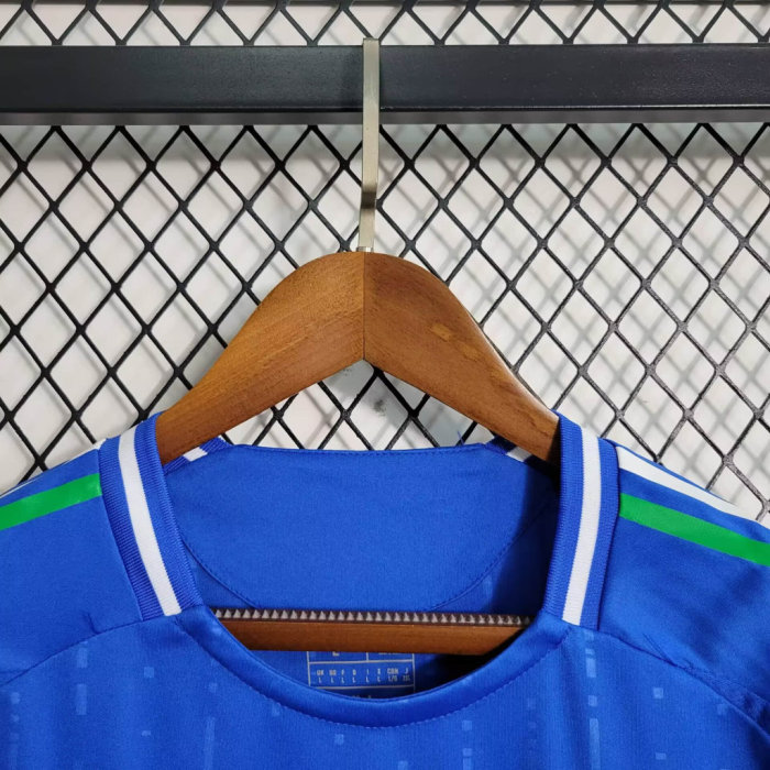 Fan Version Italy 2024 Home Soccer Jersey Football Shirt