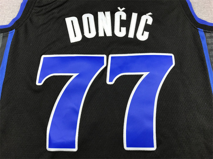 2024 City Edition Dallas Mavericks 77 DONCIC Black NBA Jersey