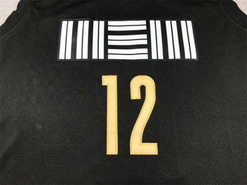 2024 City Edition Memphis Grizzlies 12 MORANT Black NBA Jersey Basketball Shirt