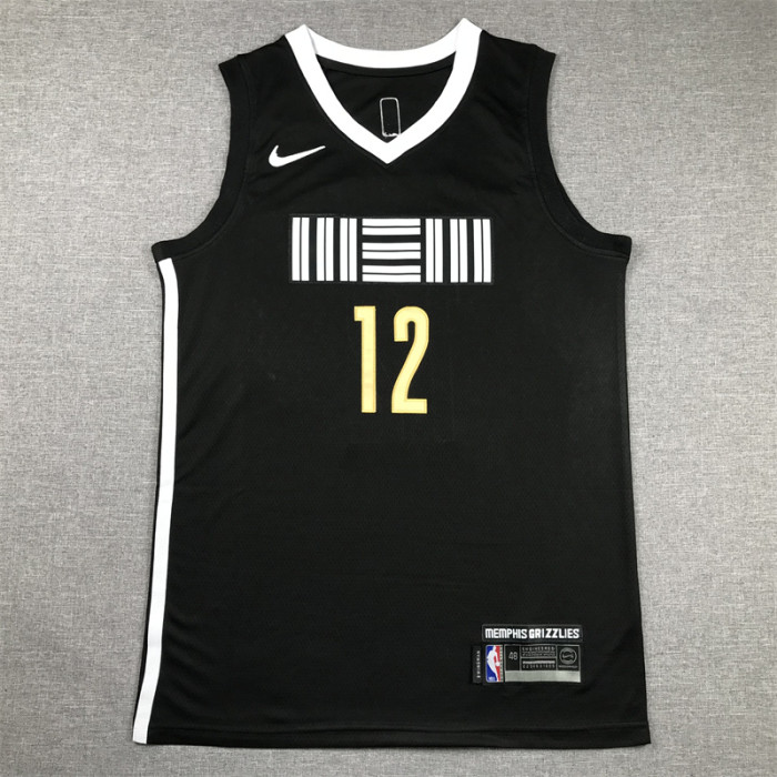 2024 City Edition Memphis Grizzlies 12 MORANT Black NBA Jersey Basketball Shirt