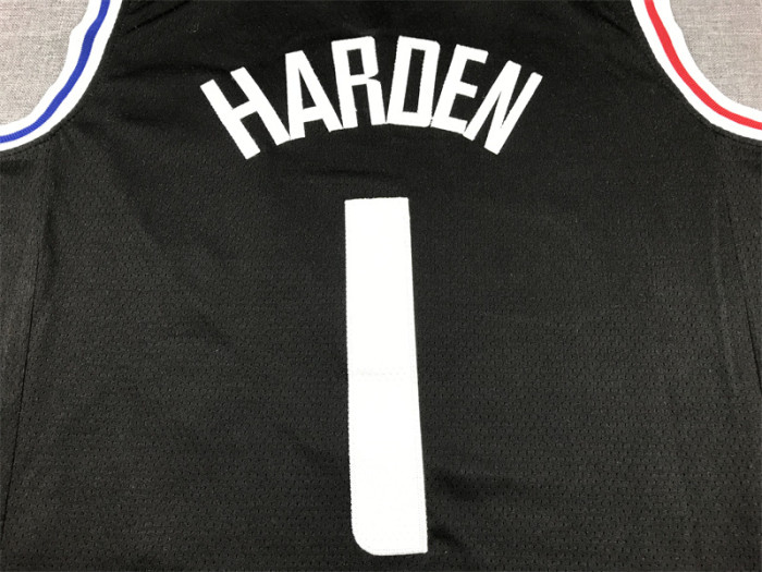 2023 City Edition Los Angeles Clippers 1 HARDEN Black NBA Jersey Basketball Shirt