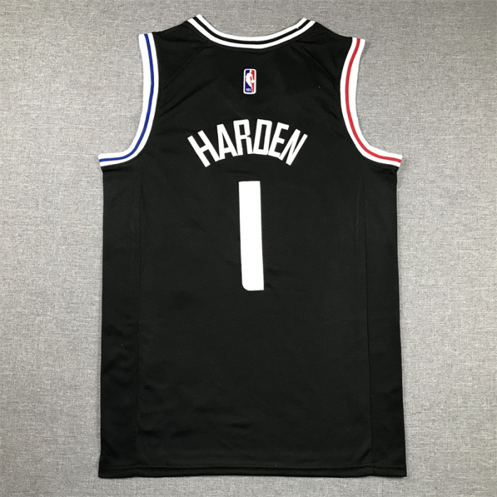 2023 City Edition Los Angeles Clippers 1 HARDEN Black NBA Jersey Basketball Shirt