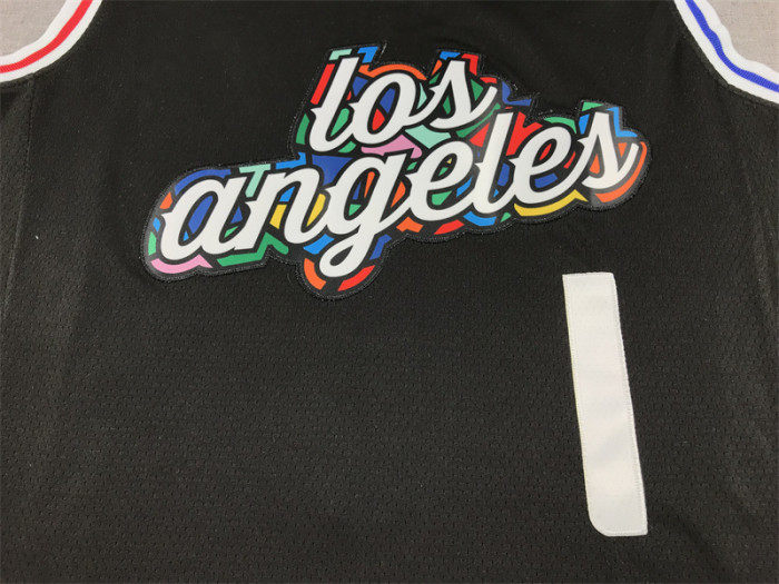 2023 City Edition Los Angeles Clippers 1 HARDEN Black NBA Jersey Basketball Shirt