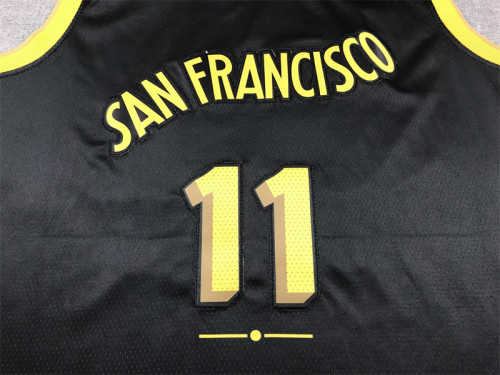 2024 City Edition Golden State Warriors THOMPSON 11 Black NBA Jersey Basketball Shirt